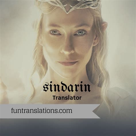 elf to sindarin translation.